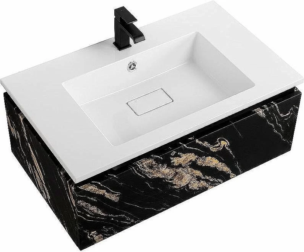 Тумба с раковиной Cezares Slider 80 SLIDER-800-1C-SO-NF черный фьюжн