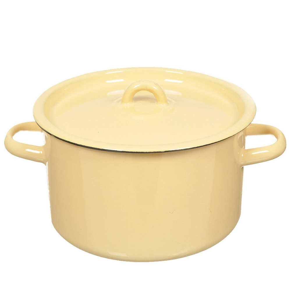 Кастрюля сталь, эмал, 1.5 л, с крыш, СтальЭмаль, 2с15/1/ 6с15, в асс, индукц