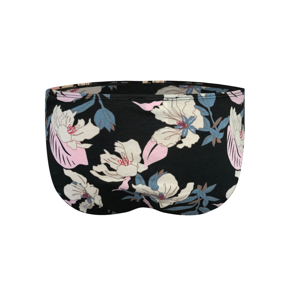 Стильные хлопковые трусы-слипы с цветочным рисунком (Размер: XL) (Цвет: черный)