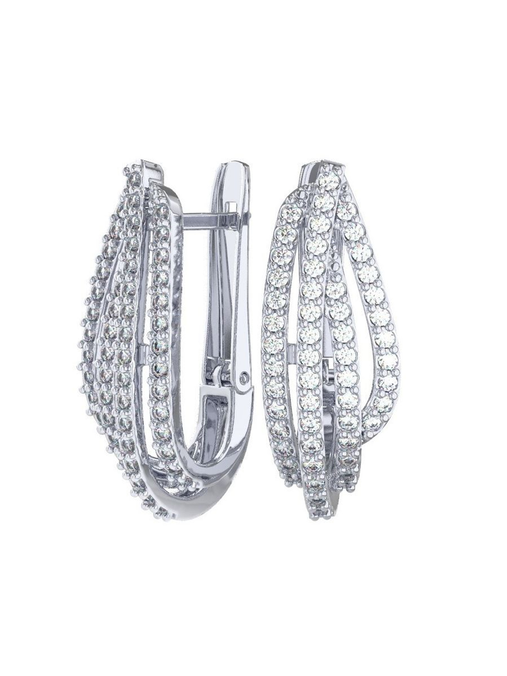 Серьги серебряные 925 пробы ювелирные