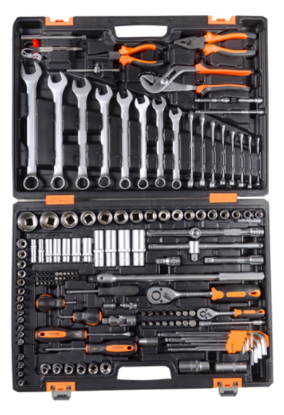 Набор инструментов, 1/2", 1/4", CrV, в кейсе 151 предмет Вихрь