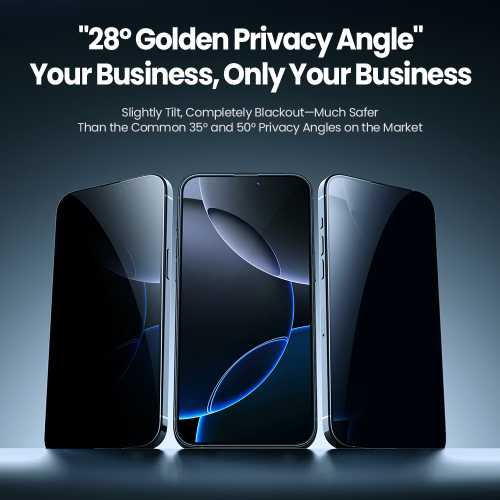 Стекло на дисплей антишпион для смартфона iPhone 16 Pro Max, G-Rhino