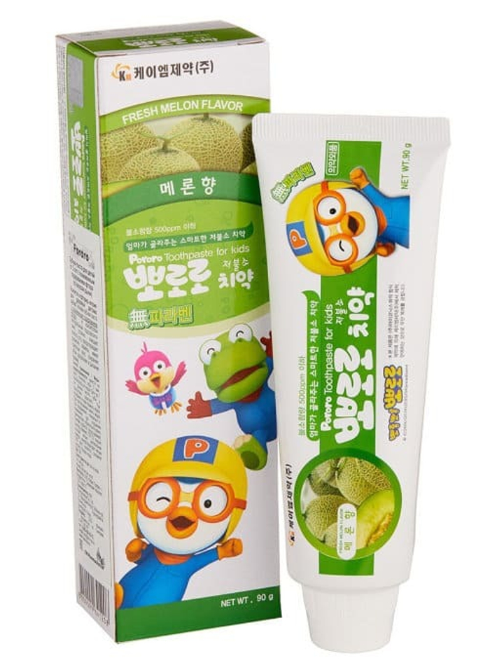 Зубная паста Pororo Melon for Kids детская с ароматом дыни Toothpaste 90 г
