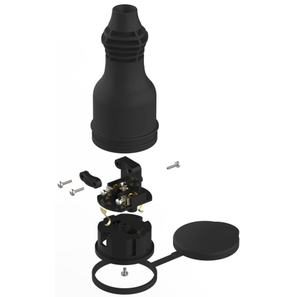 Розетка ЭРА RX11-B-IP44 каучуковая c заземлением 16А IP44 прямая черная | Штепсельные вилки и розетки