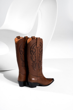 Казаки из натуральной кожи ELEONOR макси