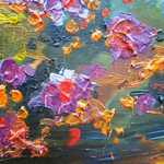 Картина "Кружево водных кругов" 50х60: Ручная уникальная эксклюзивная картина в единственном экземпляре