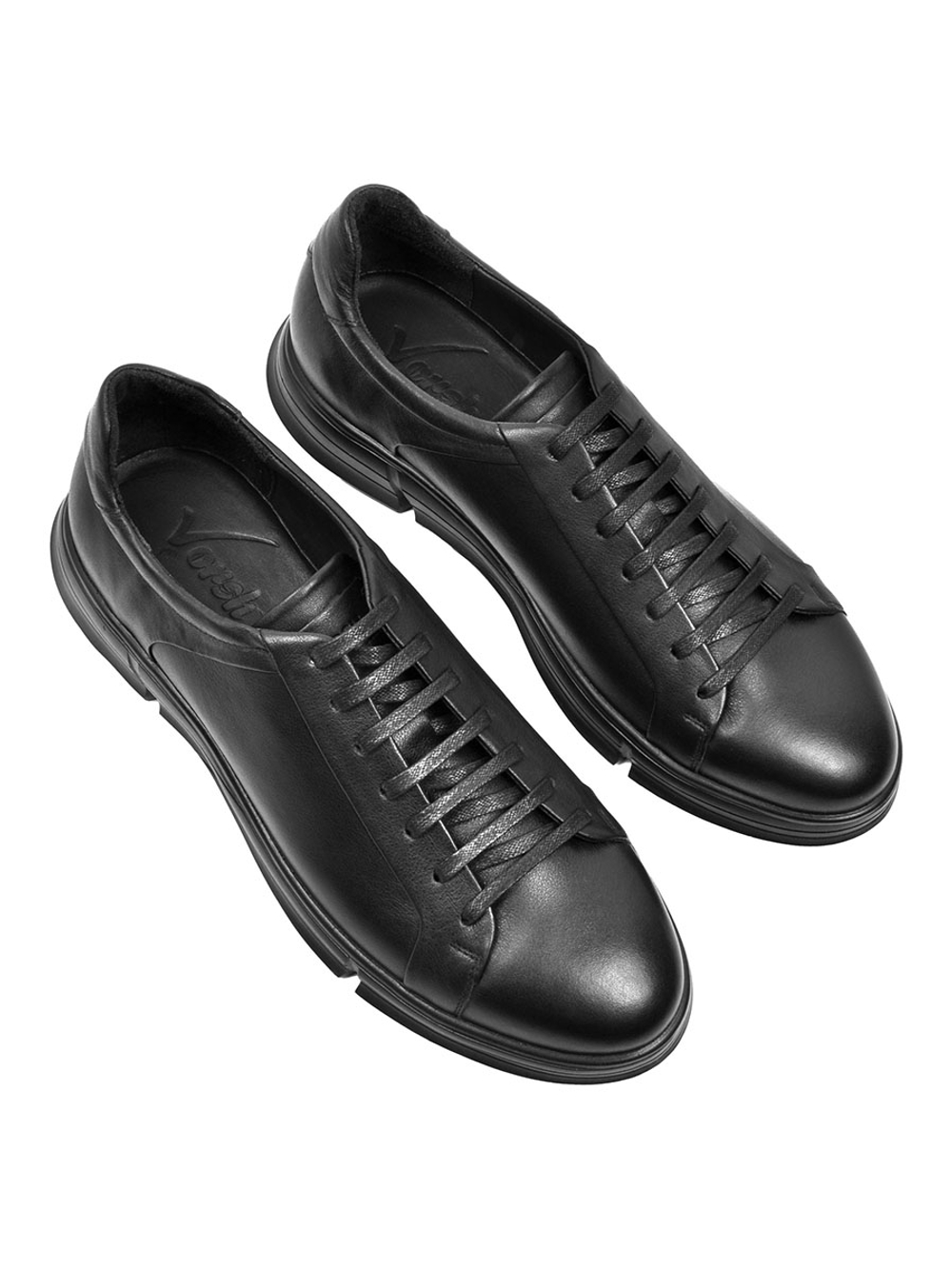 Кеды мужские черного цвета из натуральной кожи Инкоде V700чер