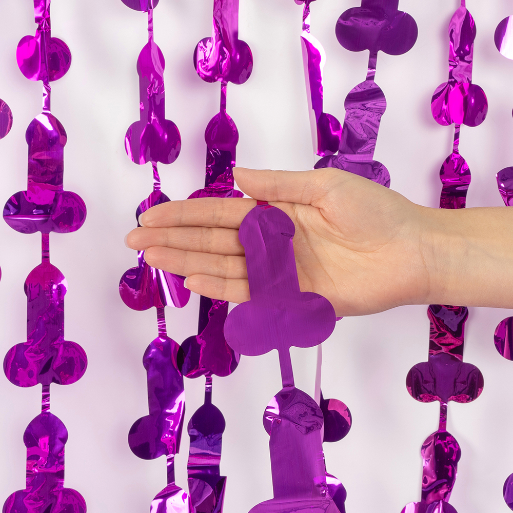 Занавес-дождик на девичник «18+» в двух цветах, металлик, 100*200 см