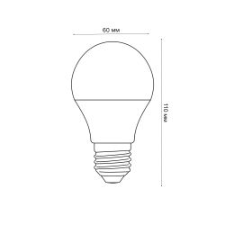 LED-A60-11W-NW-E27-FR-NR Лампа светодиодная. Форма A. матовая. Серия Norma. Белый свет 4000K. Картон. ТМ Volpe