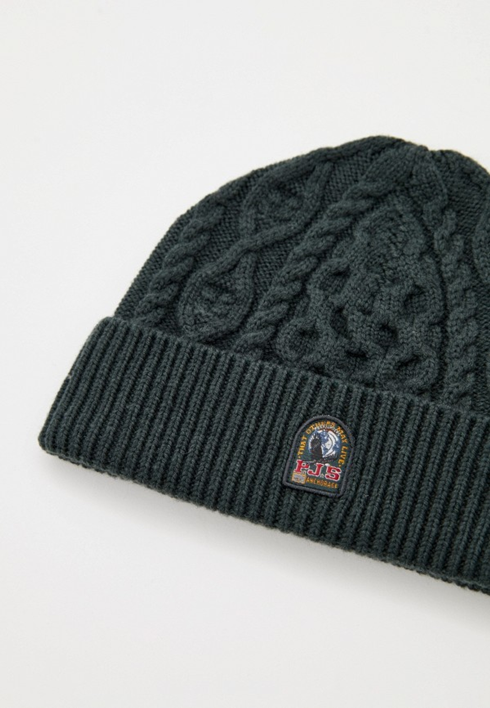 Шапка Parajumpers ARAN HAT 541 черный косы