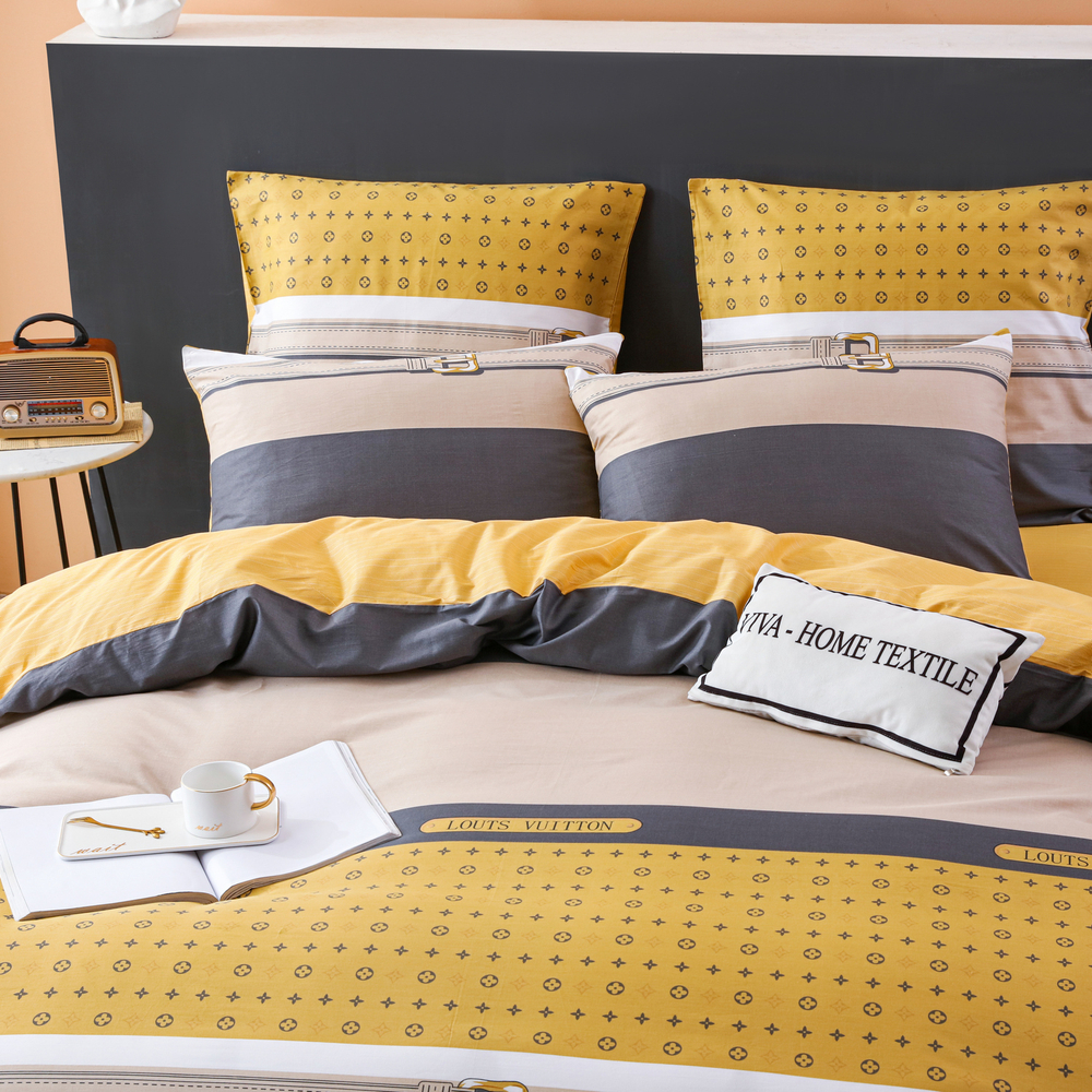 Комплект постельного белья Делюкс Сатин 100% хлопок на резинке LR417