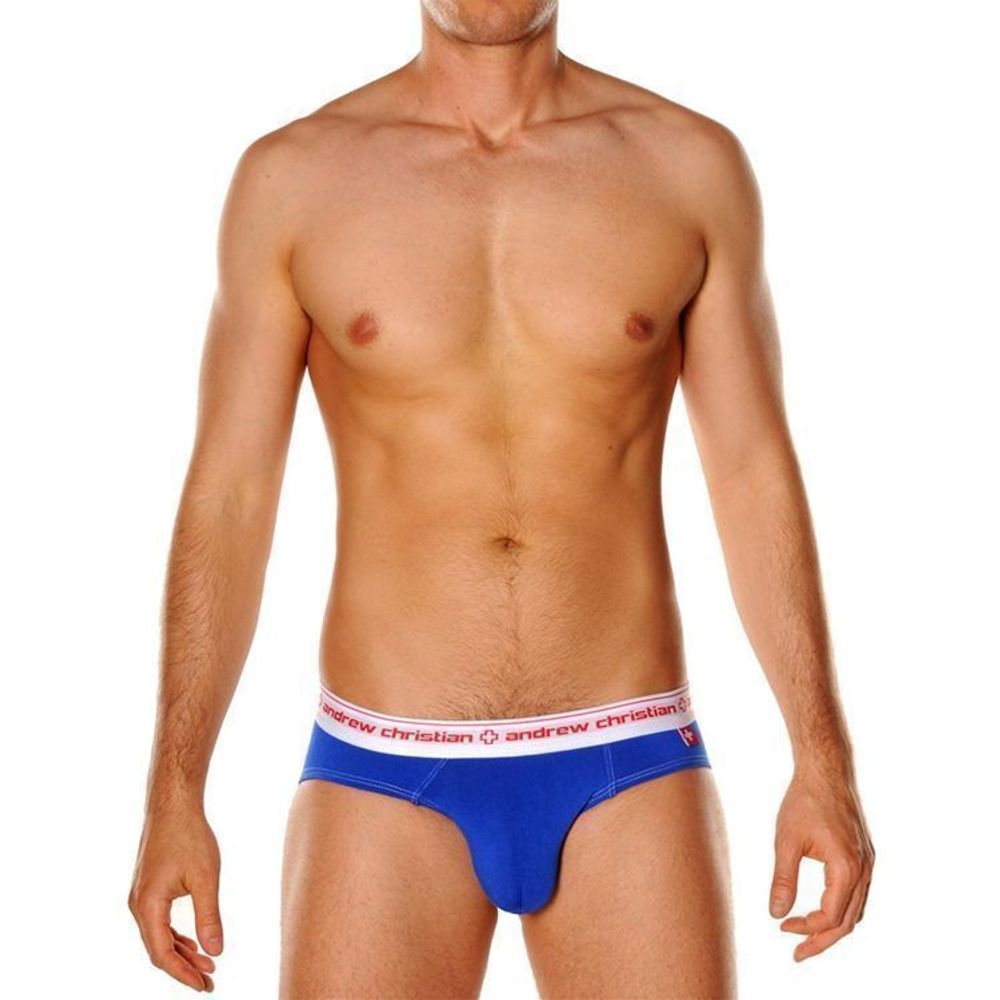 Мужские трусы брифы голубые Andrew Christian Blue Brief