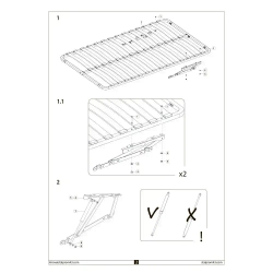 Подъемный механизм для кровати, основания, с газлифтом 1000 Н