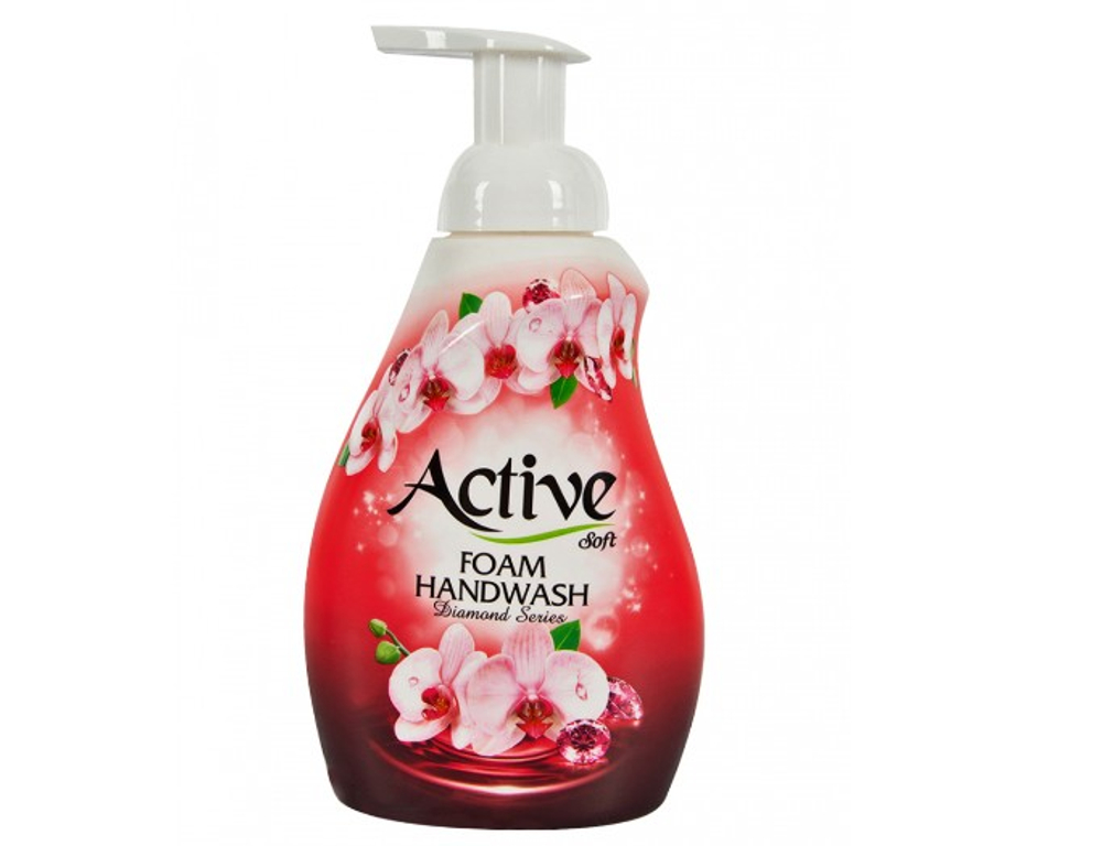 ACTIVE ИРАН / Пенка-мыло для рук "Сияющий бриллиант", дозатор, 500 мл х 12