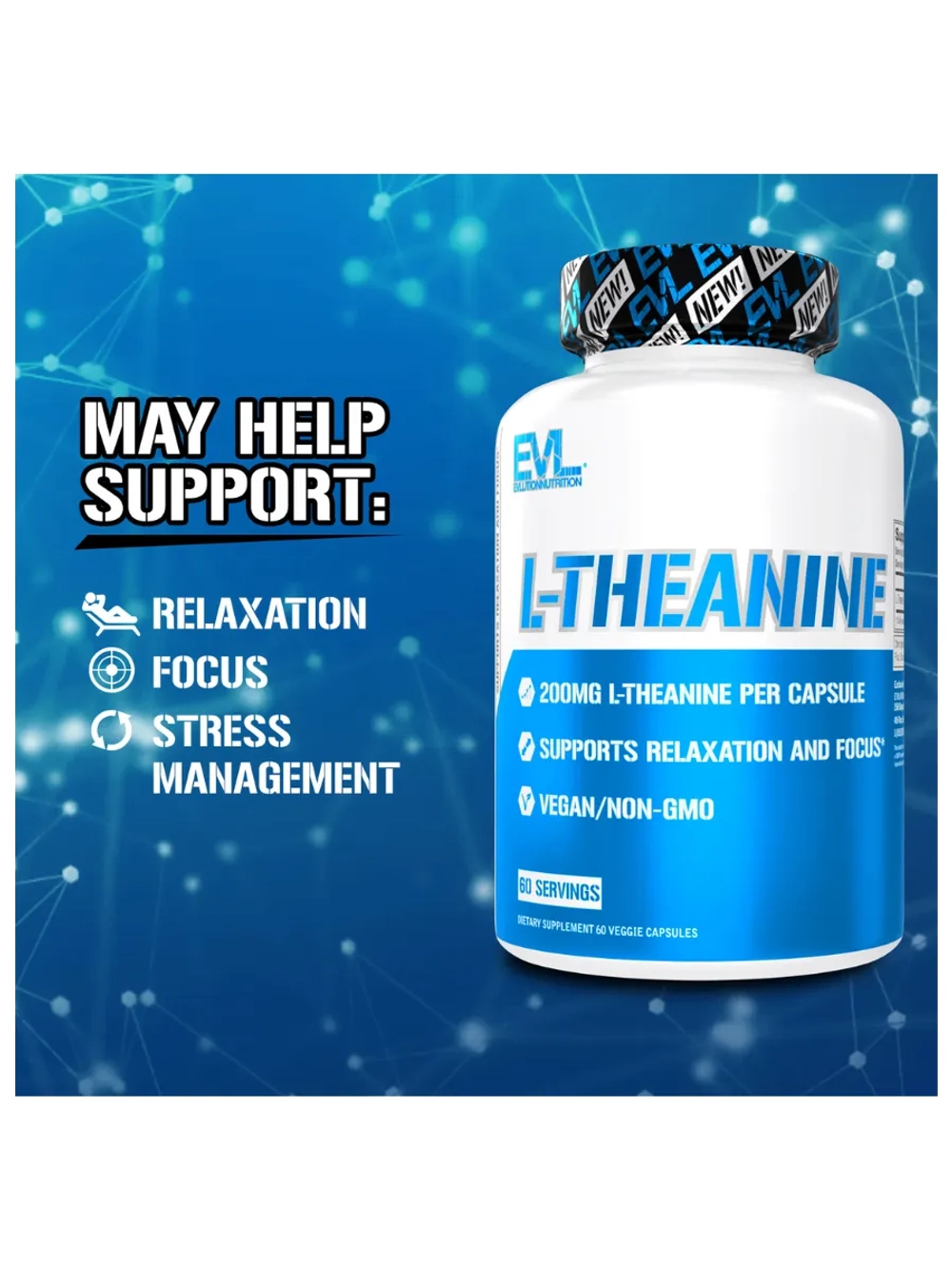 L-теанин 200 мг 60 капсул