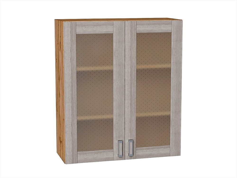 Шкаф верхний с 2-мя остекленными дверцами Лофт