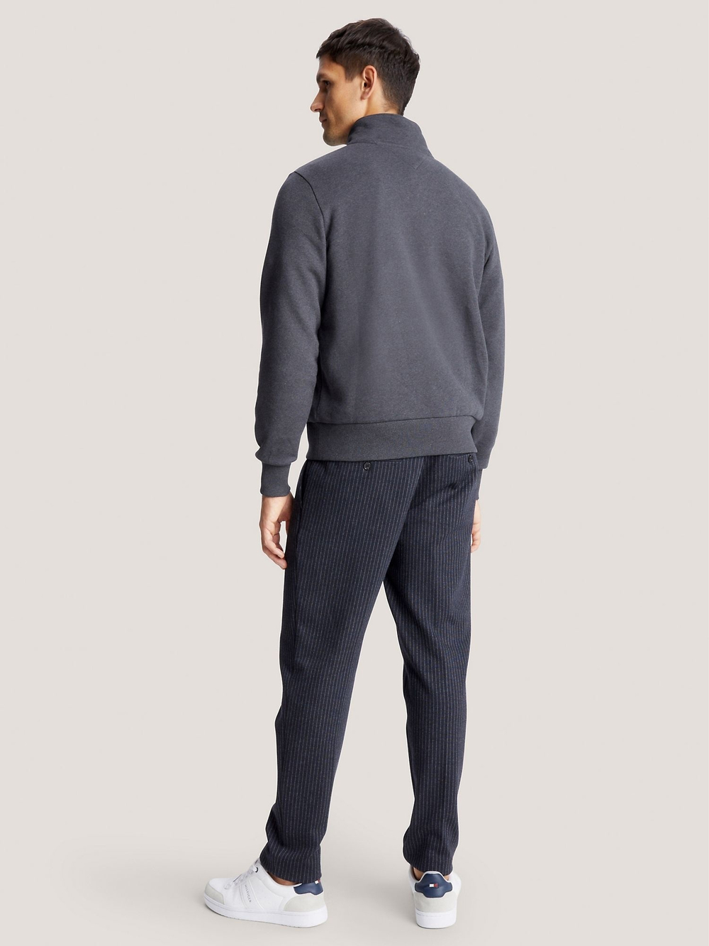 Свитшот Tommy Hilfiger Flag Logo Quater-Zip Grey Heather