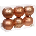 Набор шаров 8 см «Magic wish» (набор 6 шт), Шампань