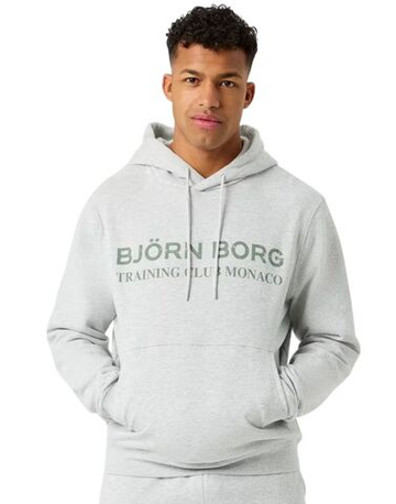 Мужская теннисная кофта Bjorn Borg Classic Print - ultra light grey melange