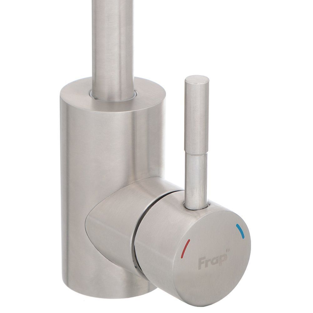 Смеситель для кухни, Frap, гибк излив, с картриджем, нерж, F44899-1