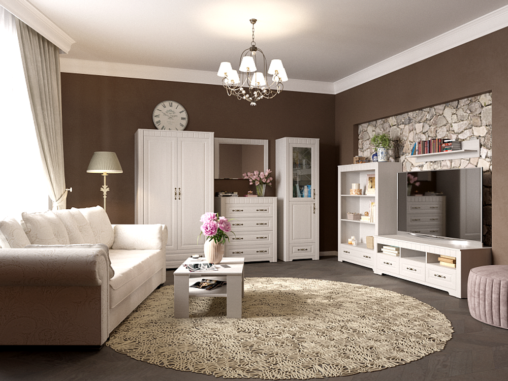 Шкаф-витрина "Прованс" гостиная