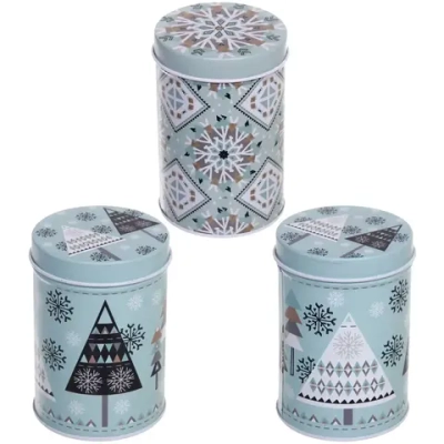 Банка жестяная «Снежинка» 250мл 6,2*9см