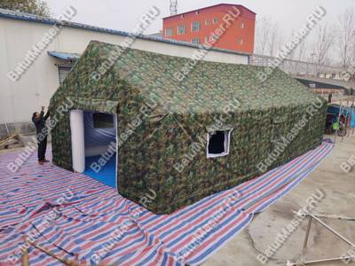 Обустройство городка «Гарнизон» из ПВХ, казарма камуфляж, 10×4×4,5 м