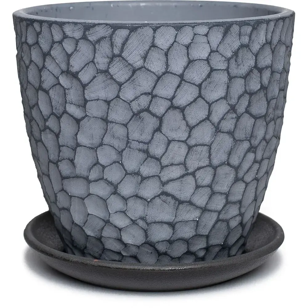 Горшок керамический БЕТОН МАНГО D120 ММ 0,7Л СЕРЫЙ