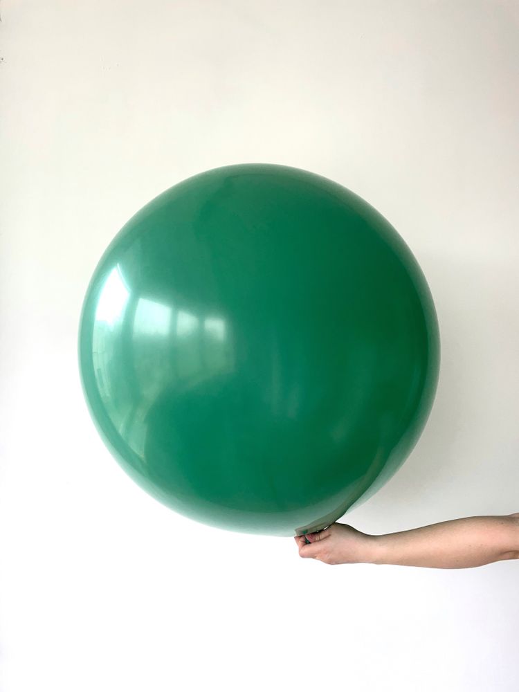 S Шар 24"/60 см, пастель, зеленый темный (БГ-90)