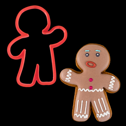 Вырубка для пряника "Человечек машет" мини пластик, 11 см