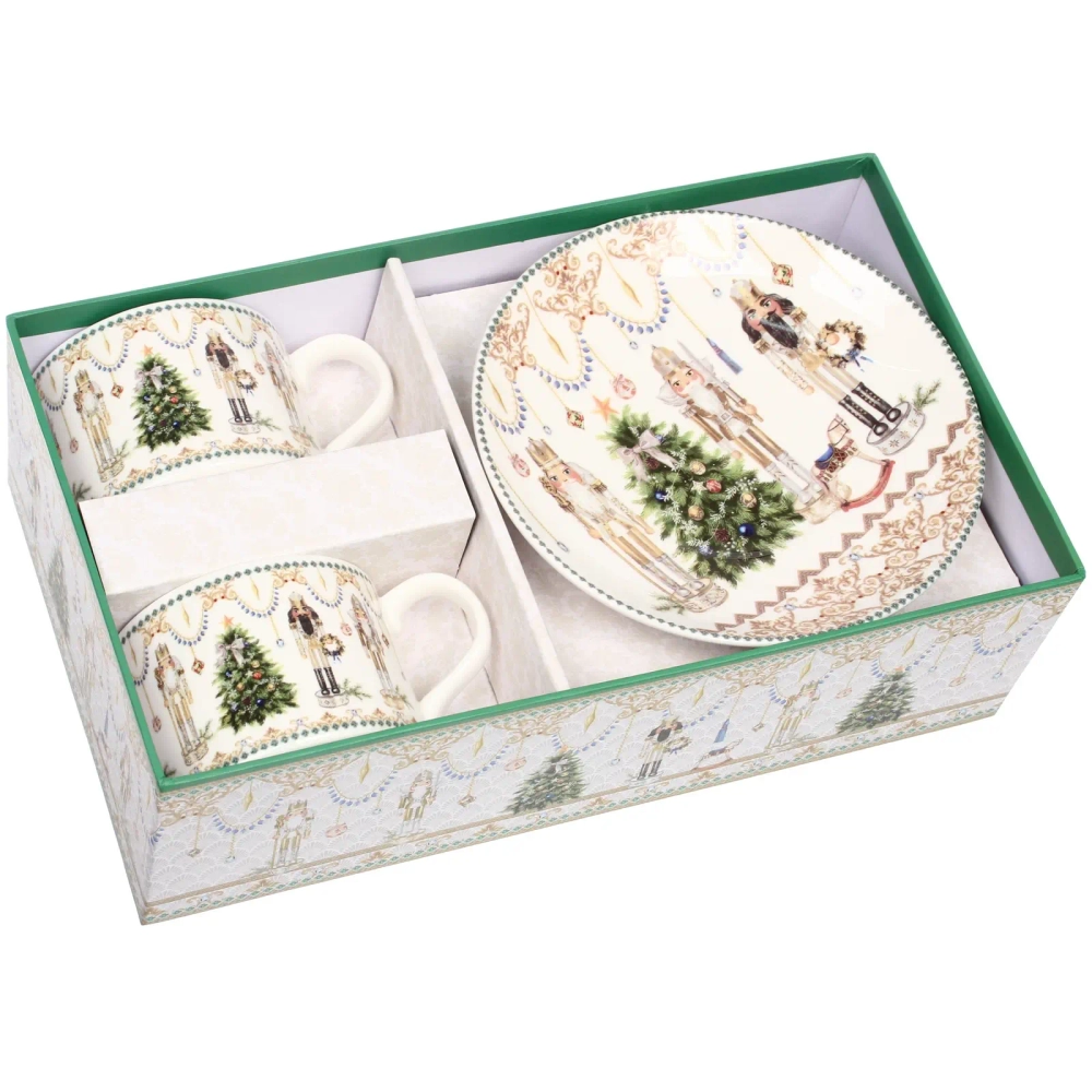 Чайный набор 4предмета «Щелкунчик» (2кружки 160мл+2блюдца) в подарочной коробке