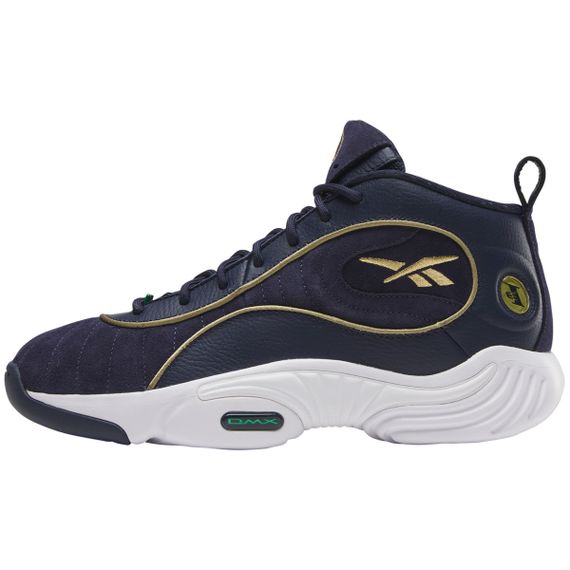 reebok Answer Винтажные баскетбольные кроссовки MID Топ Синий с Белым Lettering Унисекс