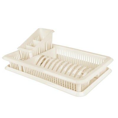 Сушилка для посуды Plast Team с поддоном 480х305х170 мм молочный туман