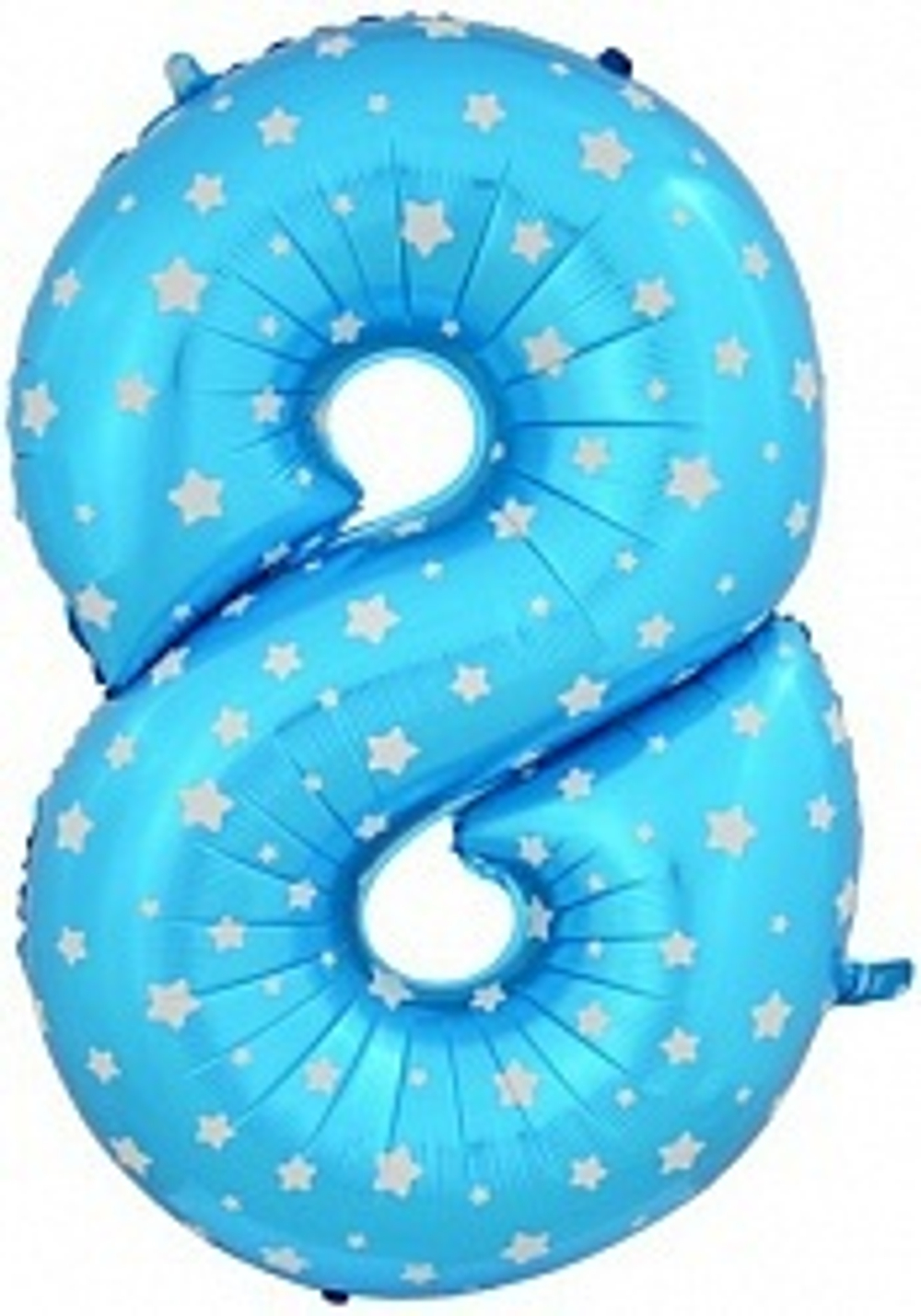 К 40''/102 см, Цифра Синий (звездочки) "8", 1 шт. (в упаковке)