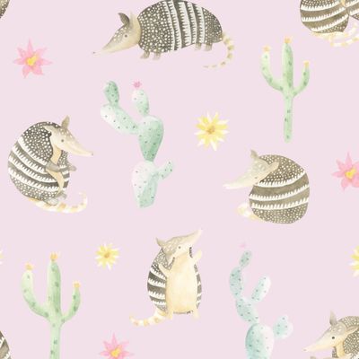 Броненосцы розовый фон