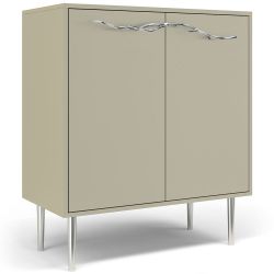 Комод Арт Колор matte Стайл Сильвер с 2 полками Серый шелк матовый