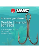 Крючки рыболовные (двойник) 9908 BZ №06 (упак 10 шт)