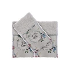 Набор салфеток Roseland lux ментоловый 3пр по 30х50 TIVOLYO HOME Турция