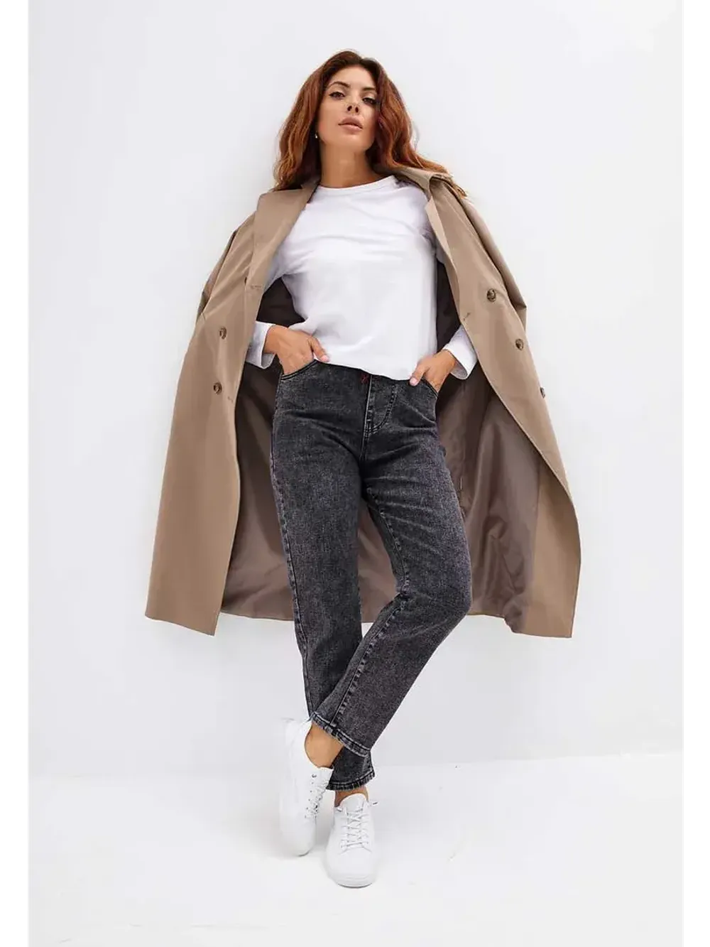 Джинсы на резинке больших размеров