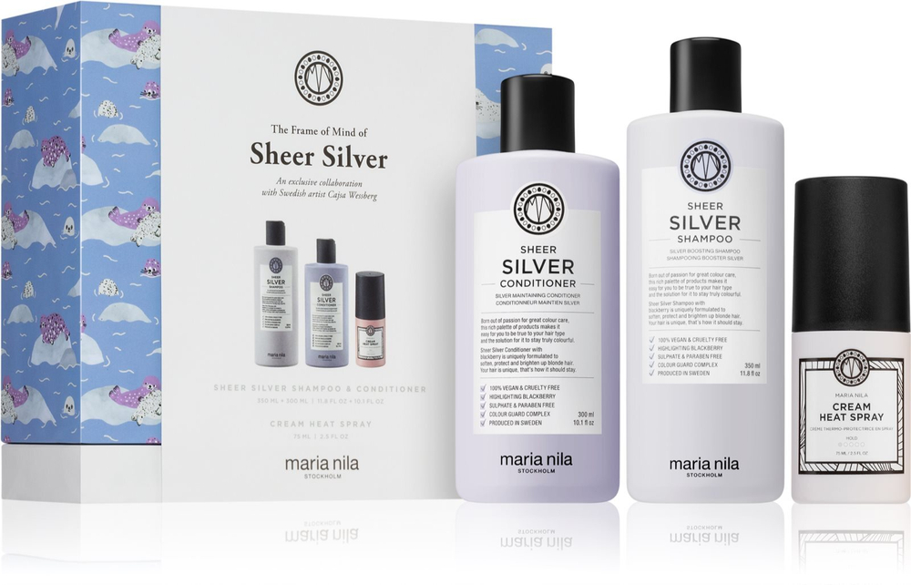 Maria Nila Sheer Silver Gift Box - подарочный набор (для светлых волос) /   / GTIN 7391681400474
