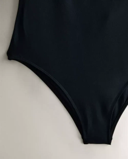 ZARA HOME КУПАЛЬНИК С БРЕТЕЛЬКАМИ НА СПИНЕ, ЧЕРНЫЙ