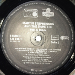 Винтажная виниловая пластинка LP Martin Stephenson and The Daintees Boat To Bolivia (Germany 1986)