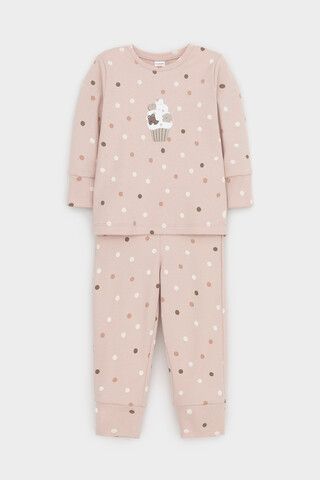 пижама  для девочки  К 1621/дымчатая роза,цв.шарики