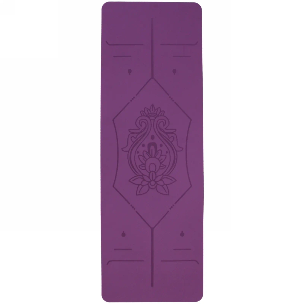 Коврик для йоги «Мандала» 183*61*06 см (ТРЕ), фиолетовый