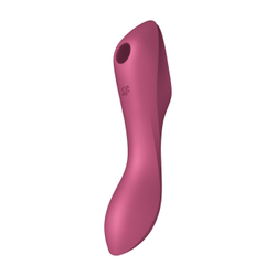 Вакуумно-клиторальный вибромассажер Satisfyer Curvy Trinity 3, красный