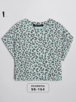 Леопардовая футболка для девочки на лето