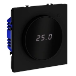 Терморегулятор электронный VOLTUM S70 с индикацией и датчиком, для теплого пола, (черный матовый)