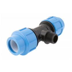 Тройник комбинированный полипропиленовый Джилекс, с наружной резьбой, 32 x 3/4" П x 32 мм