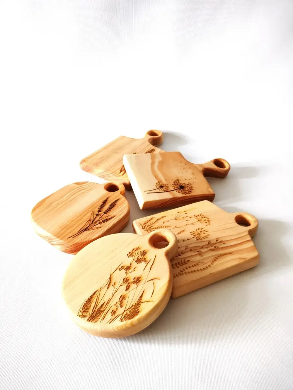 Набор досок разделочных из дерева сервировочных 5 шт.