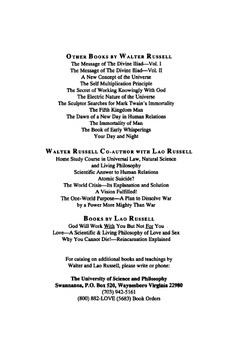 The Secret of Light | Walter Russell